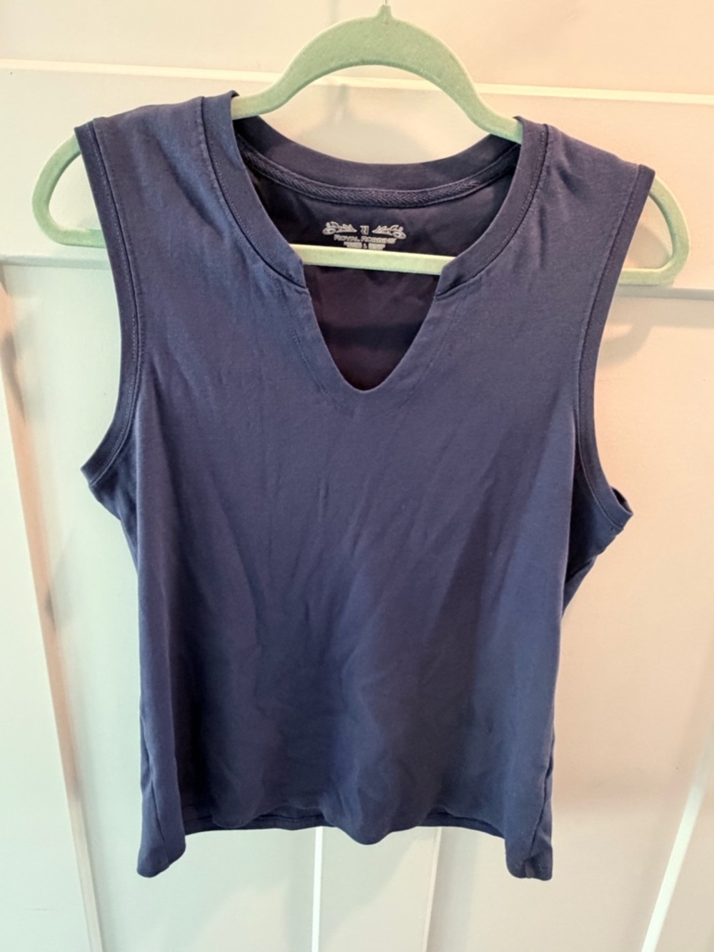 Royal Robbins Navy Sleeveless Tank Top Womens Large Cotton Casual Outdoor